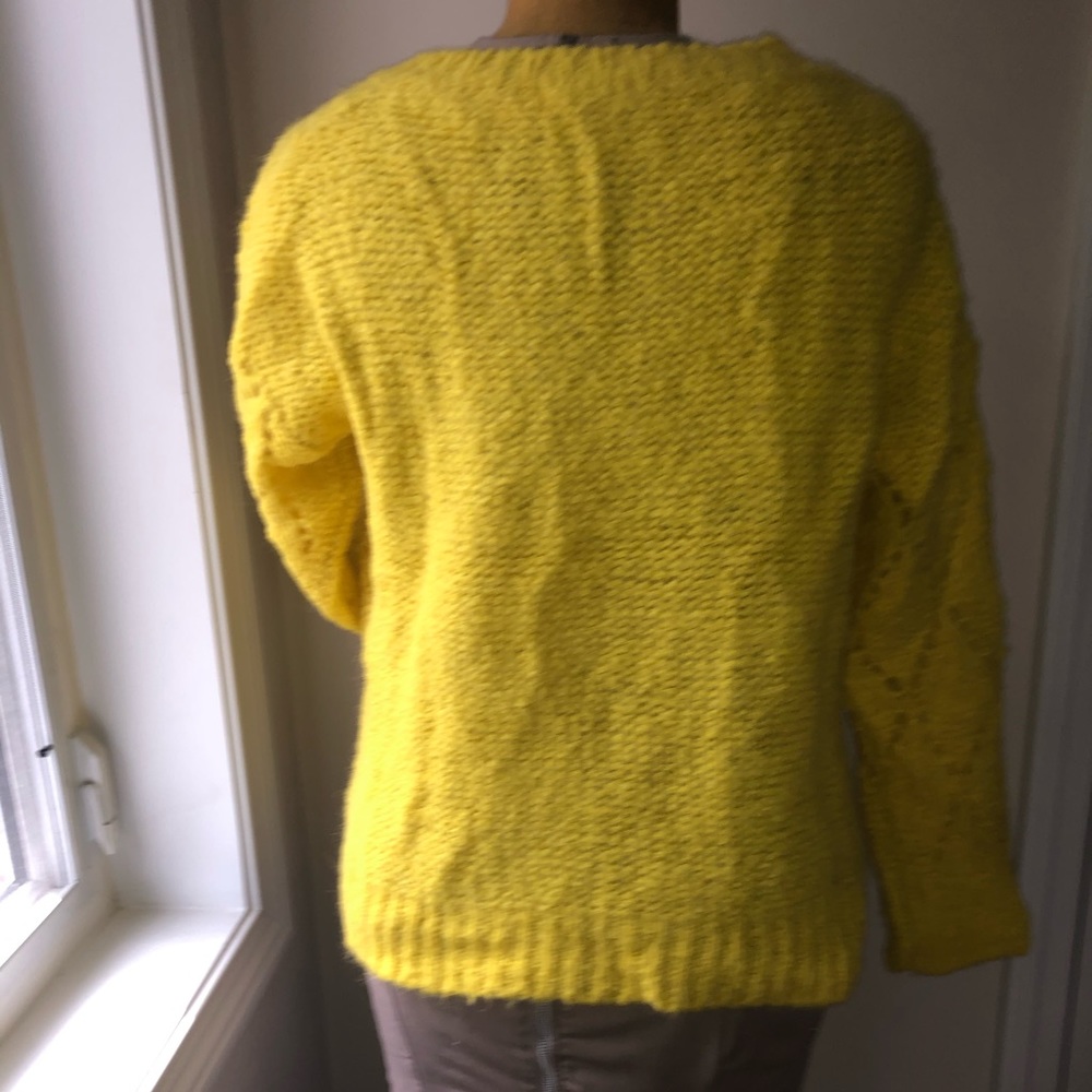 Pointelle knit soft alpaca pullover sweater - Picture 3 of 6